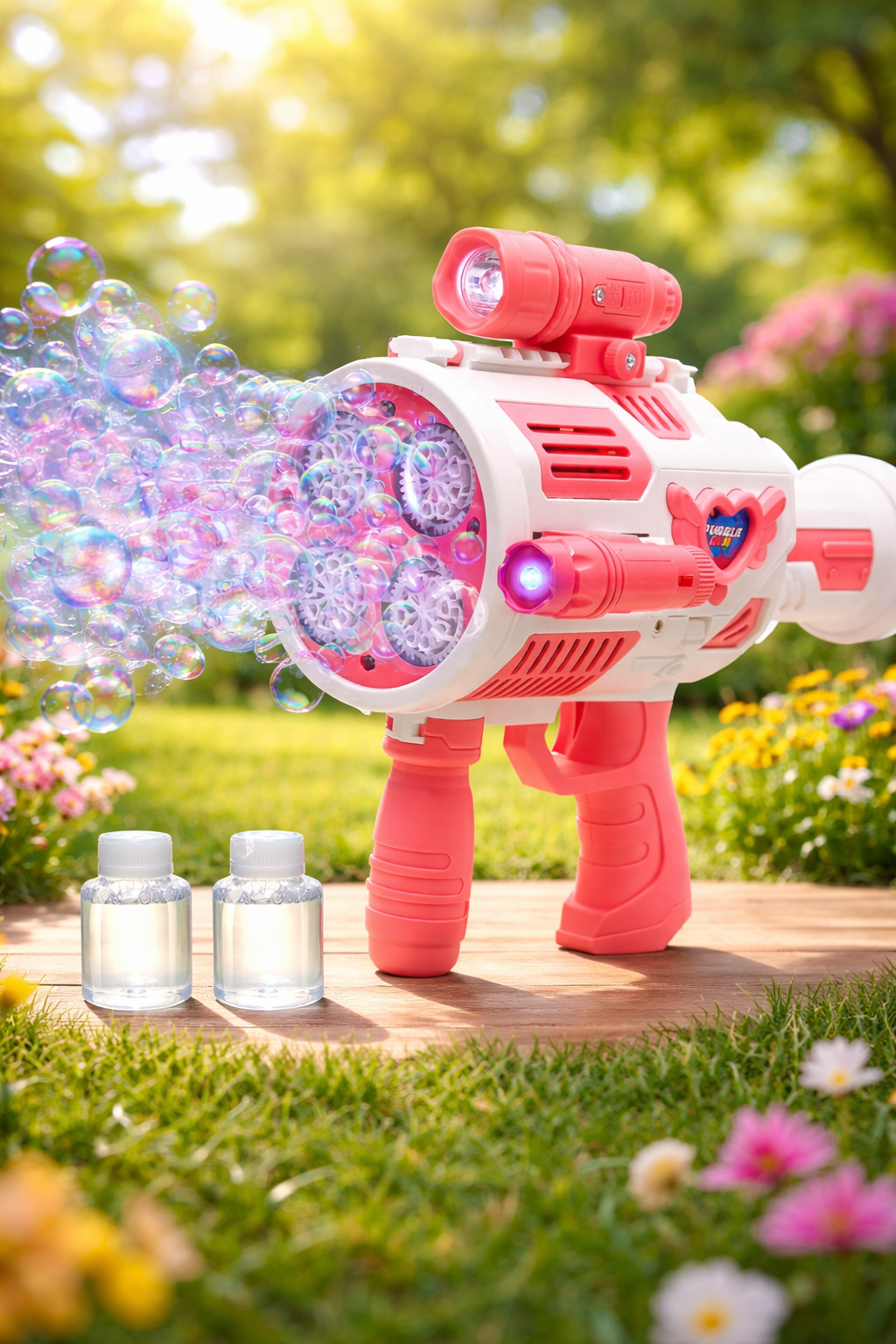 Pistola de Burbujas Automática con Luces LED