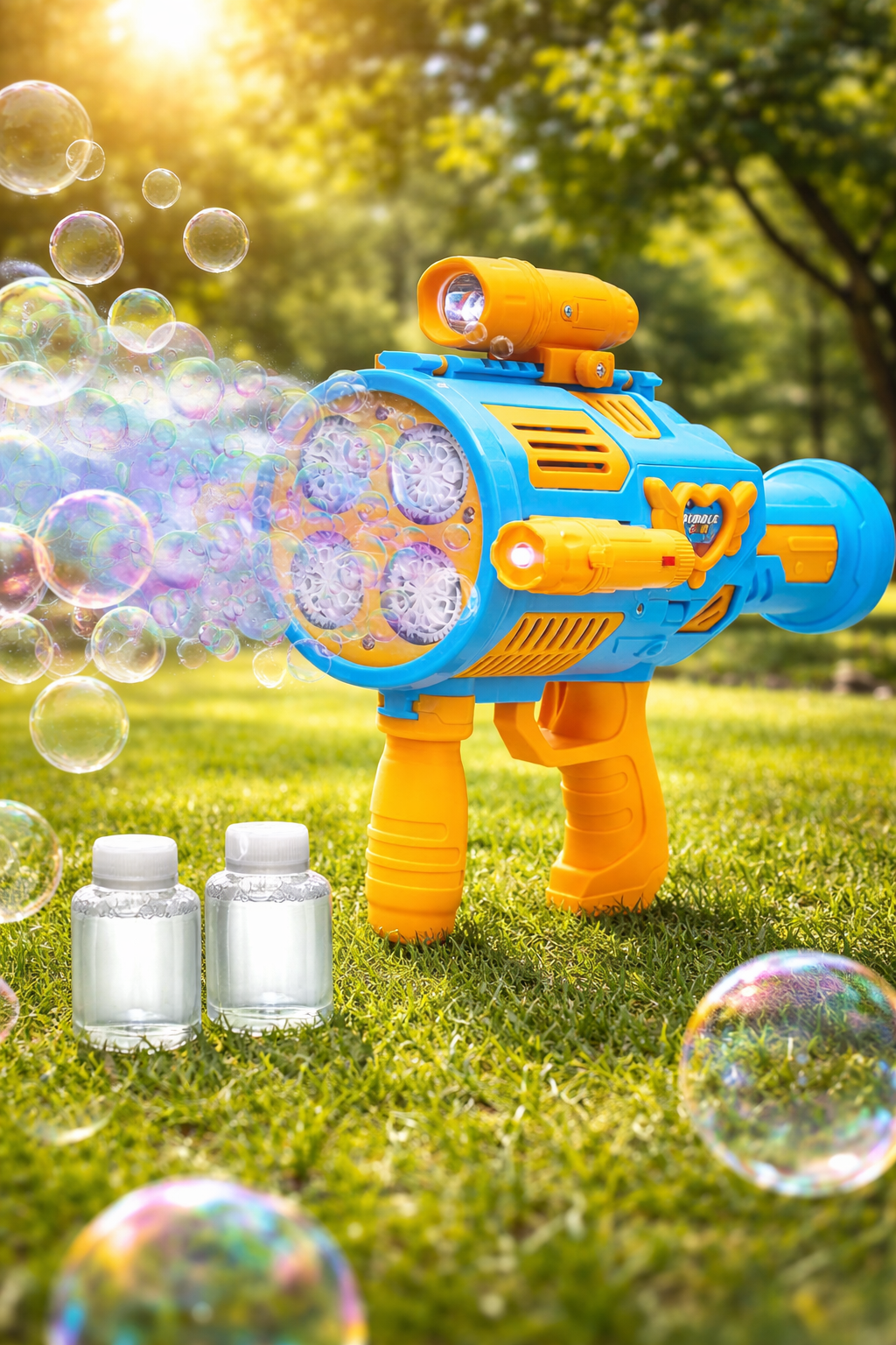 Pistola de Burbujas Automática con Luces LED