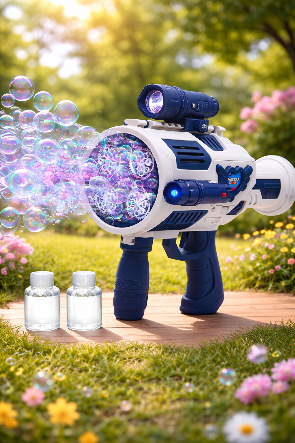 Pistola de Burbujas Automática con Luces LED